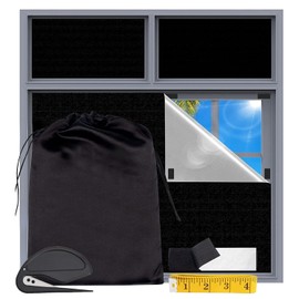 Persianas Opacas Portátiles, 300 * 145 cm Cortinas Opacas con Aislamiento Térmico con Regla y Bolsas, Se Puede Cortar, para Ventana de Techo Dormitorio (300 * 145 CM)