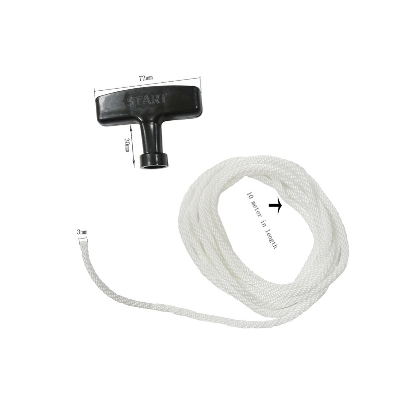 KUDASN Recoil Starter Rope with Pull Start Handle (10-Meter, 3.0mm),