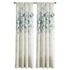 CHF Watercolor Floral Print Single Curtain Panel - Flip Over
