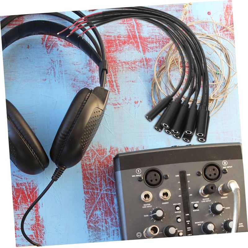 Operitacx 10pcs Mono Audio Cable with Bare Wire Open End