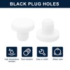 sourcing map 16 Pieces White Rubber Stopper, 8mm Plug Holes