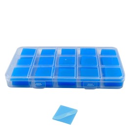 LIRUNQIU Diamond Painting Glue Wax with Storage Box, 105 Pcs High-Strength Wax Clay for 5D Diamond Art, Long-Lasting Diamond Dot Drill Tools for Adults Kids(Blue)