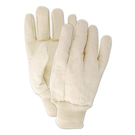 MAGID T83J MultiMaster T83 8 oz. Clute Pattern Cotton Canvas Gloves, Jumbo, White (12 Pair)