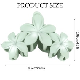 KEUKORZ Large Flower Hair Claw Clips - 4Pcs Strong Hold Non-Slip Claw Clips for Women - Fashion Hair Styling Accessories for Hawaiian(4 Colors)
