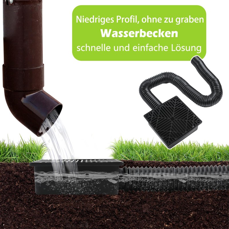 MaxEarn 9 inch gutter drain connection set, downpipe of the