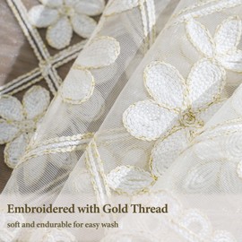 OOKSEN Lace Table Runners, Embroidered Lace Runners for Tables Elegant Vintage Dresser Runner, Floral Boho Coffee Table Runner for Fall Holiday Wedding Party, 16x47in