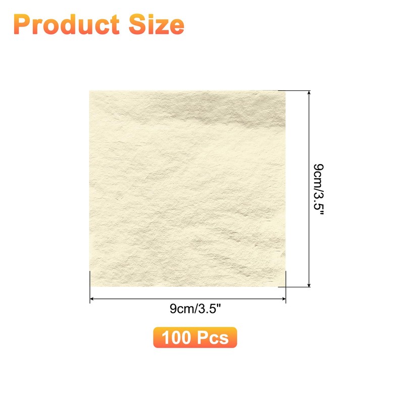 uxcell 100pcs Leaf Sheets, 3.5" x 3.5" Foil Sheets Paper