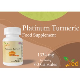 Ved Platinum Turmeric Serving 60 Vegan Capsules | High dose Curcumin Supports Joints& Boost Immunity (30 Days Supply).