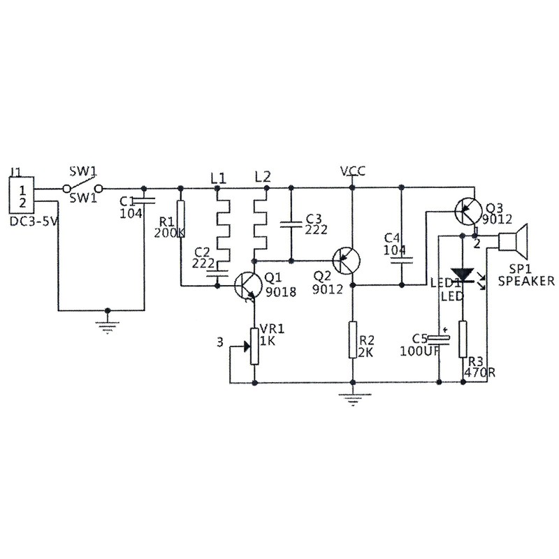 CANADUINO® Metal Detector DIY Soldering kit - 60mm Detection Range