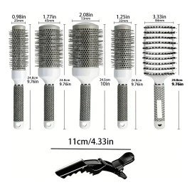 Set 11 Cepillo Cabello Ventilado Cerámica Térmico Brushing