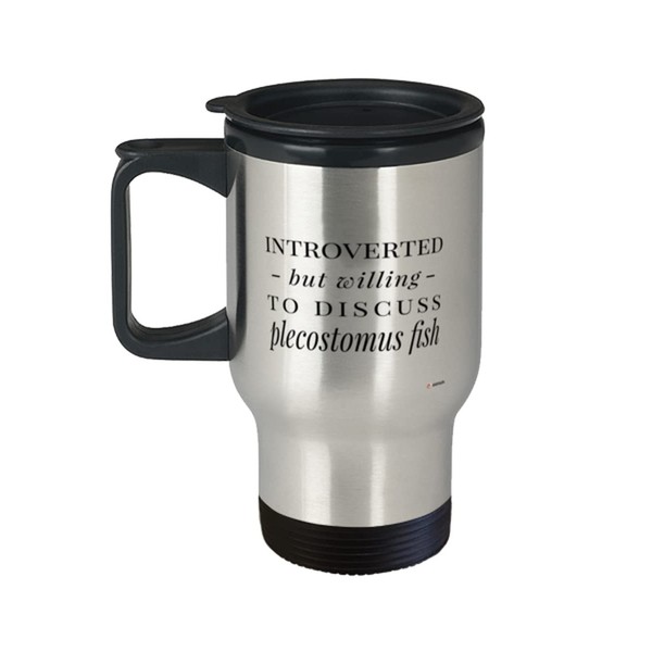 ODTGIFTS Funny Fish Travel Mug Introverted But Willing To Discuss