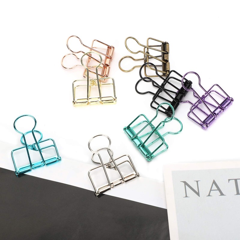 Hollow Binder Clips, Portable Firm Paper Dovetail Clip, for Office