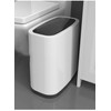 CMLLING 12 Liter Rectangular Plastic Trash Can Wastebasket, Slim Wastebasket