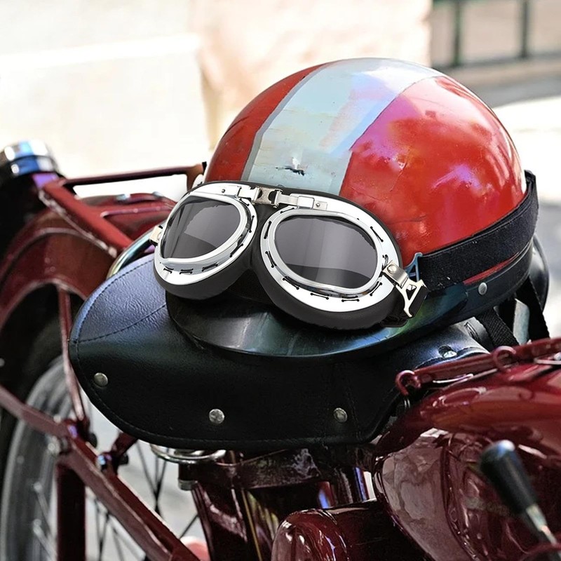 Motorcycle Goggles for Men - Windproof Pilot Goggles for Motorcycle