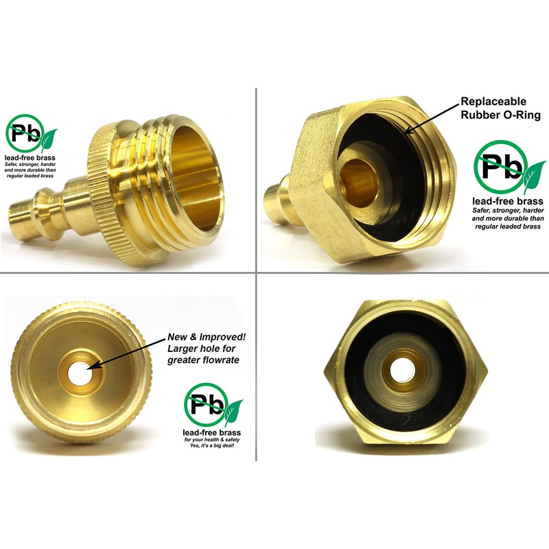 Water Blowout Quick Connect Plug Fittings for Air Compressor, Winterize