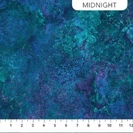 Blue, Green, Indigo, Quartz Design, Fabric, 100% Cotton, Stonehenge Gradations II, Midnight, Northcott, 26756-49, by The Yard