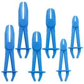 Swpeet Blue Line Clamps Flexible Hose Clamps Pliers Kit, Hose Pinch Off Pliers Set Line Clamps for Brake Hoses, Fuel Hoses, Coolant Hoses