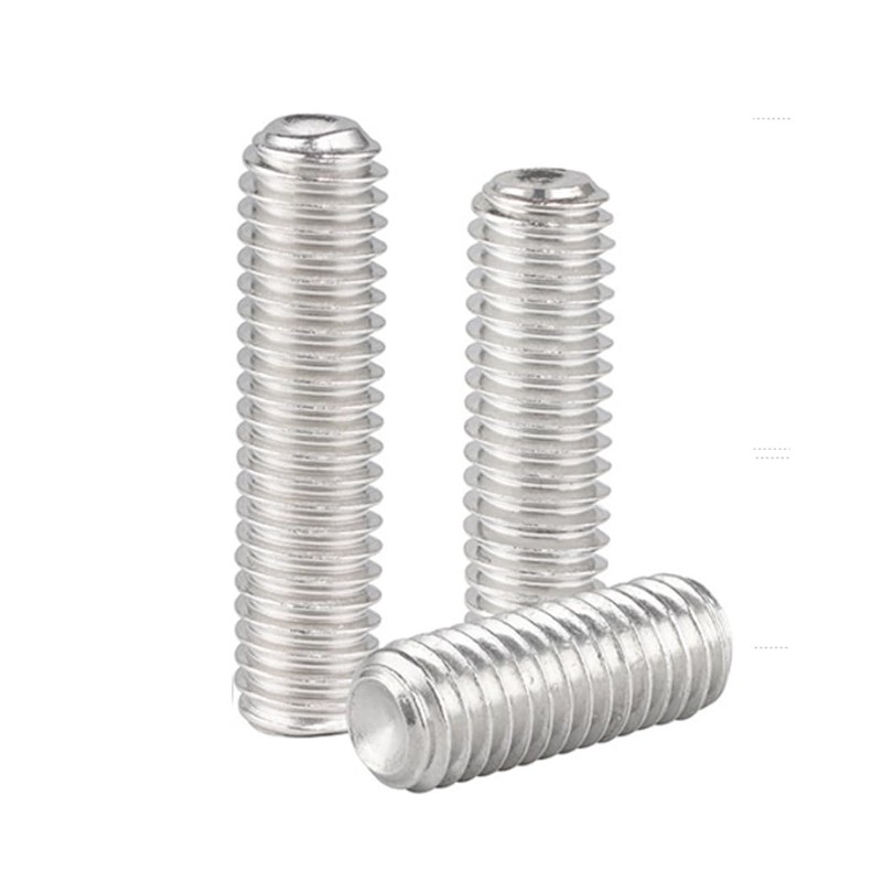 10Pcs #10-24x3/4 Hex Socket Set Grub Screws,Headless Cup Point,Flat Point