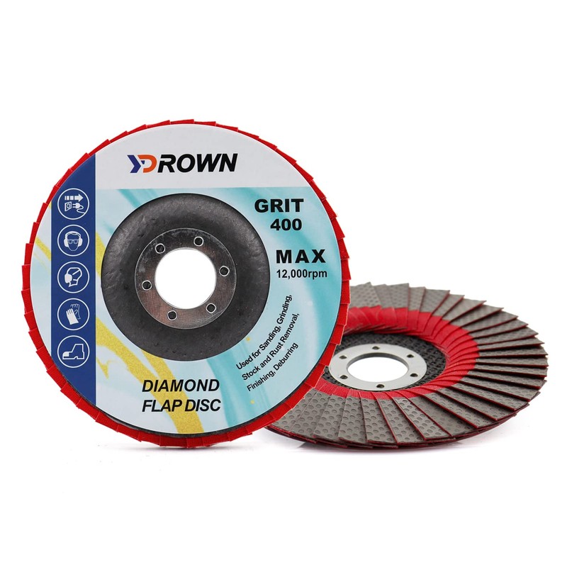 YDROWN 5 Inch Diamond Grinding Electroplated Flap Disc for Glass