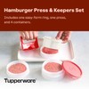 Tupperware Hamburger Press and 4-Container Set, Dishwasher Safe and BPA