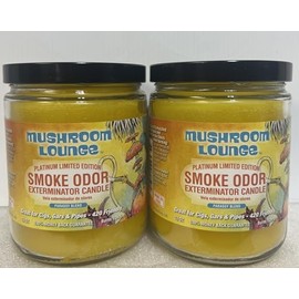 Smoke Odor Exterminator 13oz Jar Candle,Mushroom Lounge, Set of 2 Candles.