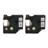 2Pcs Label Tape for D1 Black On White Label Replacement