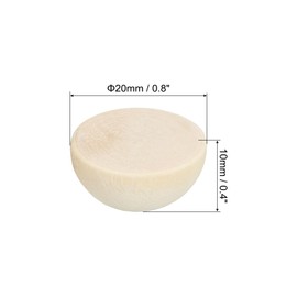 PATIKIL 20mm Half Wood Beads, 200 Pack Unfinished Natural Wooden Beads Round Split Wood Balls for Craft Art Ornaments Painting, Brown