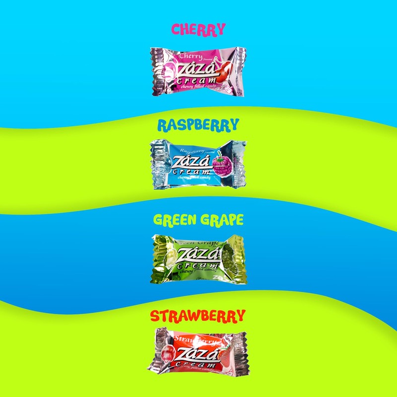 Zaza Cream Chewy Candy - Assorted Variety Pack - Bulk
