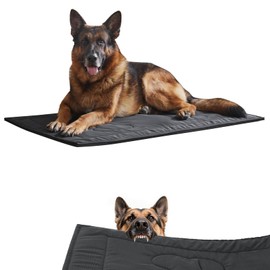 WooPetty Chew Proof Dog Crate Pad for Large Dogs, Indestructible Dog Bed for Aggressive Chewers, Durable and Undestroyable Crate Mat for Kennel, Thin Mat Indoor and Outdoor 28"x47"