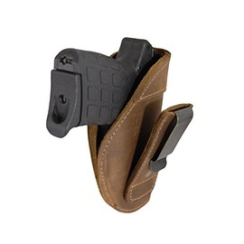 New Barsony Brown Leather Tuckable IWB Holster for KIMBER Micro; CDP .380 left