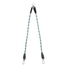 Arcadia Trail Reflective Paracord Dog Leash Coupler Blue Silver Walking Hiking