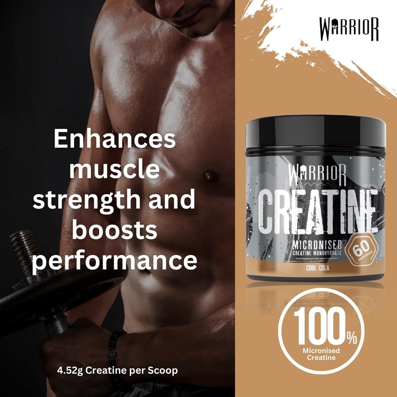 Warrior Creatine Monohydrate Powder 300g – Micronised – Proven to
