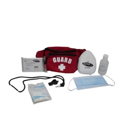 Kemp USA Red Hip Pack Individual Personal Protection Equipment Kit