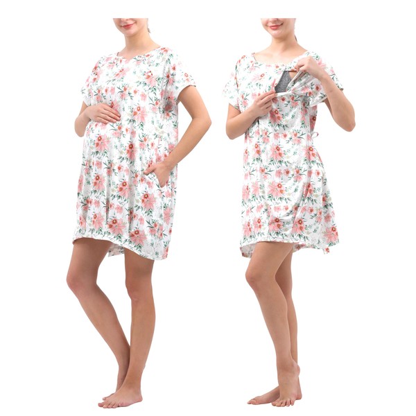 Labor and Delivery Gown for Hospital With Pockets Open Back
