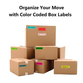 1008 Count Moving Labels Home Color-Coding Labels 21 Different Moving Stickers - 4 Bedroom 3 Bathroom Kitchen Fragile Blank Space Box Stickers 4.5 Inch x 1 Inch Packing Moving Supplies