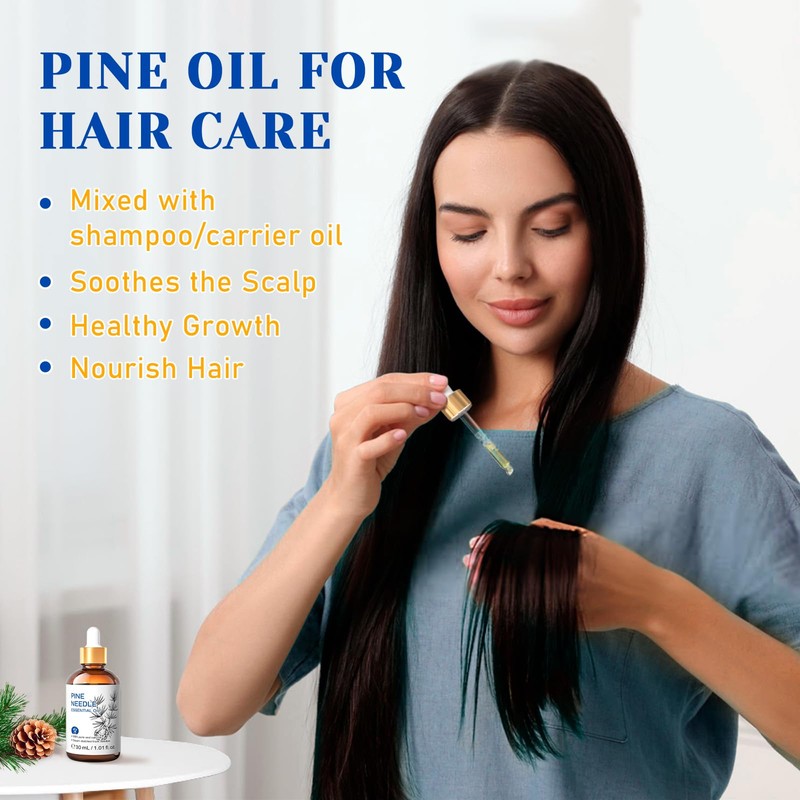 HIQILI Pine Needle Essential Oil, Strong Fresh Woody Fragrance for