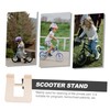 Gatuida DIY Wooden Bike Holder Durable Scooter Parking Rack Stand