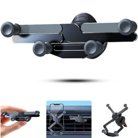 Rednow Car Vent Phone Mount,Invisible Rotatable Air Vent Mount Car Phone Holder 360°Anti-Shake Universal Phone Mount,Car Dashboard & Never Blocking Air Vent Clip Cell Phone Holder for Car (Black)