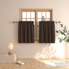 Tier Curtains Blackout Coffee Brown 30 inch Room Darkening Kitchen