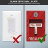 Fire Alarm Printed Blank Cover Wall Plate 1-Gang,Decorative Single Blank