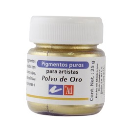 Atl - Pigmentos Metálicos 100% Concentrados para Resina Epóxica - Selección de Finos Polvos para Pintura en Acuarela, Óleos, Acrílicos y Más - Oro 25 