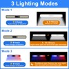 Aolyty Solar Strobe Lights, Outdoor 3 Work Modes, Waterproof Wall