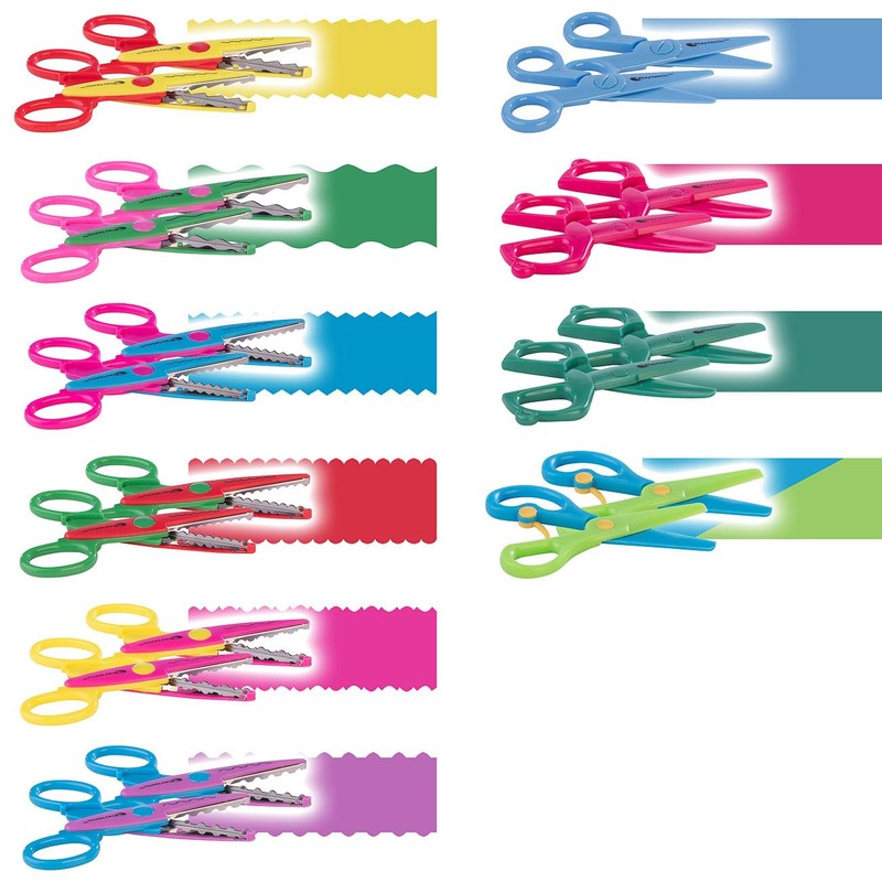 Playtastic Children's Scissors: 20-Piece Craft Scissors Set for Children, with
