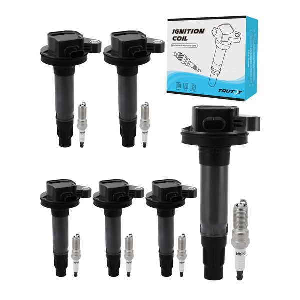 TAUTOY Set Of 6 UF823 Ignition Coil Pack & Iridium