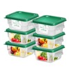FeyBuosk 6 pcs 2qt Food Storage Containers with Lid, Square