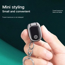 Mini Foldable Nail Clippers - Super Small Keychain Nail Clippers, Smart Splashproof Design (Silver)