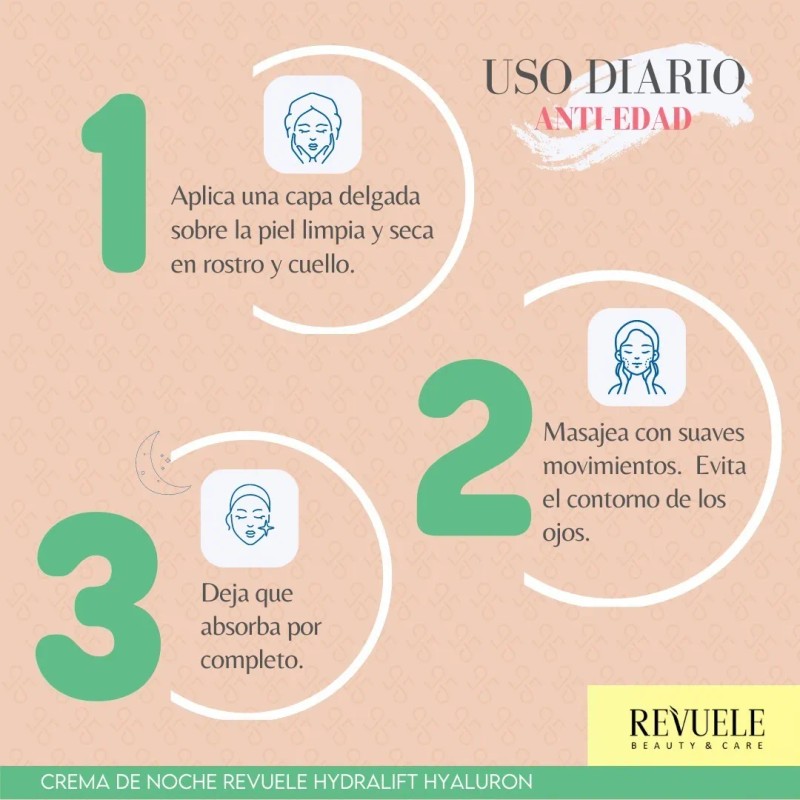 Crema Facial Hidratante Noche Acido Hialuronico Revuele 50ml Tipo de