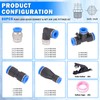 80 Pcs Quick Connect Air Line Fittings Kit Pneumatic Push