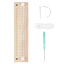 OLYCRAFT 1 Set/8pcs Bookbinding Tools Kit with Wood & Acrylic Board, Thread, Curved Needle, Plastic Screw Sewing Needle, Binding Pins Bookbinding Kit for Paper DIY Crafts Bookbinding Supplies