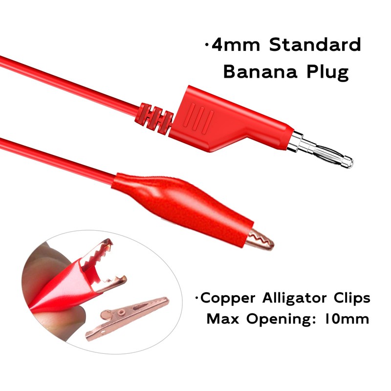 Cleqee Banana Plug Test Leads 4mm Stackable Banana Plug to